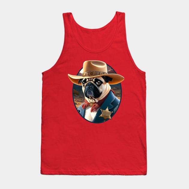 Sheriff Puggy Tank Top by FivePugs